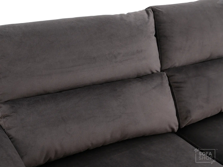 Extendable Electric Sofa - Bed in  Grey Fabric | 3 Seater Home Cinema Couch with Power Sliding Mechanism & USBc Ports | Murcia