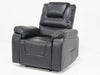 Black Leather Recliner Chair | Rip on Left Side Panel Near Recliner Handle, Tiny Rips on Left Back Panel, Missing Both Ears, Right Side Panel Rip Front & Back| Veneto | Second Hand Sofas 9