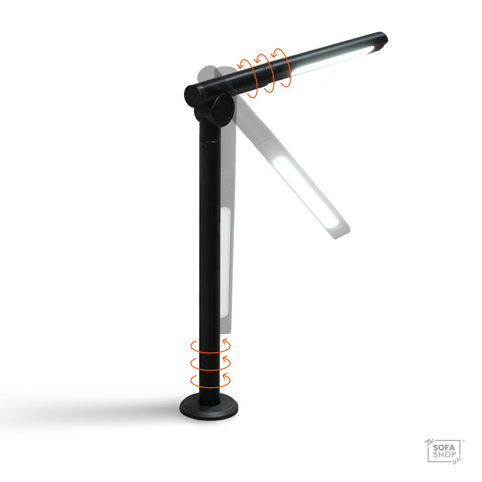 The Sofa Shop Adjustable LED Reading Lamp | Touch Control, Foldable | Black