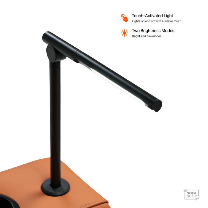 The Sofa Shop Adjustable LED Reading Lamp | Touch Control, Foldable | Black