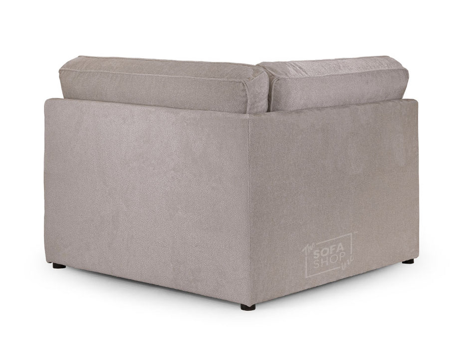 Modular Corner Sofa In Grey, White Or Mocha Fabric -  Kiana