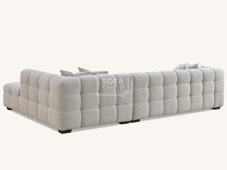 Left Hand Cream Corner Sofa In Boucle Fabric - Tribeca