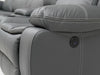 4 Seater Electric Recliner Sofa in Grey Leather | Different Colour Stitching on Left-Hand Facing and Right-Hand Facing Sides | Highgate | Second Hand Sofa 85 (New – Mismatched Stitching)