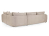 Left Hand Facing Corner Sofa in Beige Or Grey Fabric - Mirabel