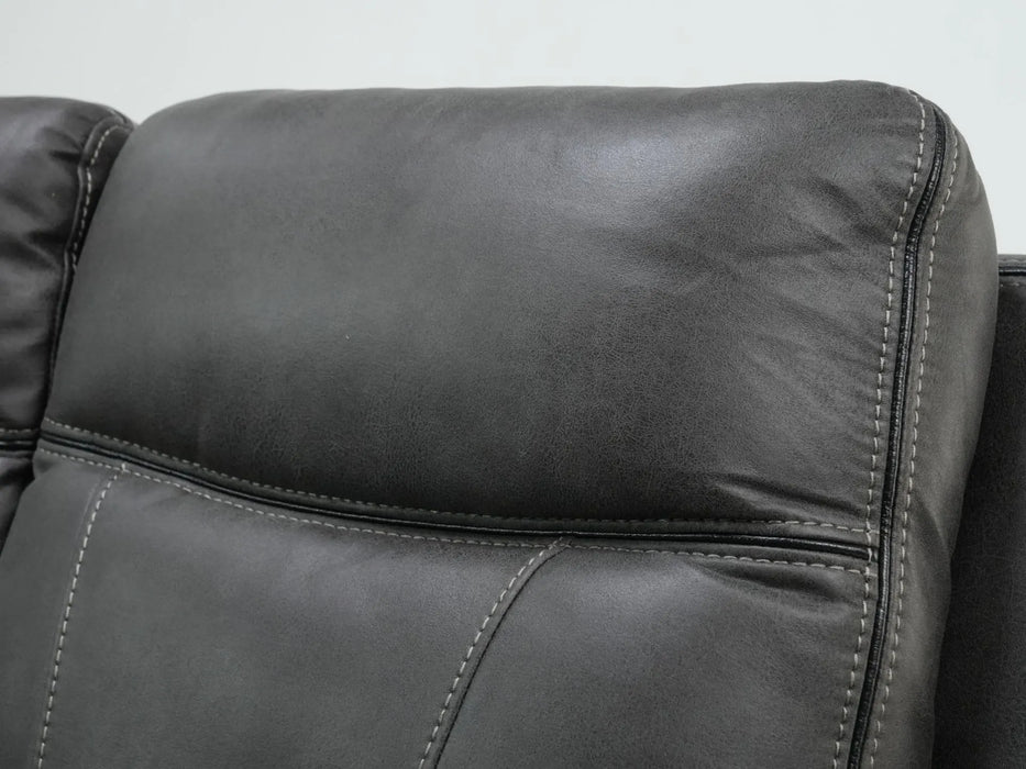 3 Seater Hi-Tech Sofa | Electric Recliner Home Cinema Seat in Grey Fabric | Uneven Seats + Speakers Not Working | Vinson | Second Hand Sofas 208