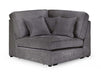 Left Hand Facing Corner Sofa in Grey, White Or Mocha Fabric -  Kiana