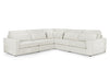 Modular Corner Sofa In Grey, White Or Mocha Fabric -  Kiana