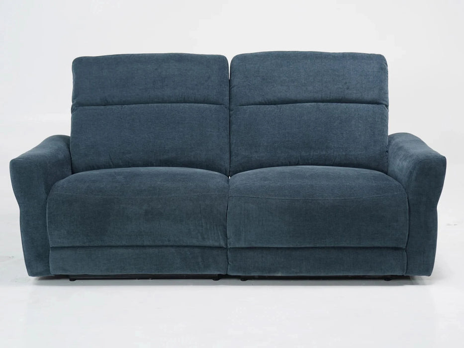 3+2 Recliner Fabric Sofa in Dark Turquoise | Fabric Couch with USB Ports & Fully Reclining Seats | Sample Sofas
