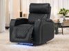 Electric Recliner Cinema Chair in Black Leather – Small Rip on Left-Hand Facing Inner Arm, Scuffs on All Four Bottom Corners & Rear Side Panels | Venice | Second Hand Sofas 40