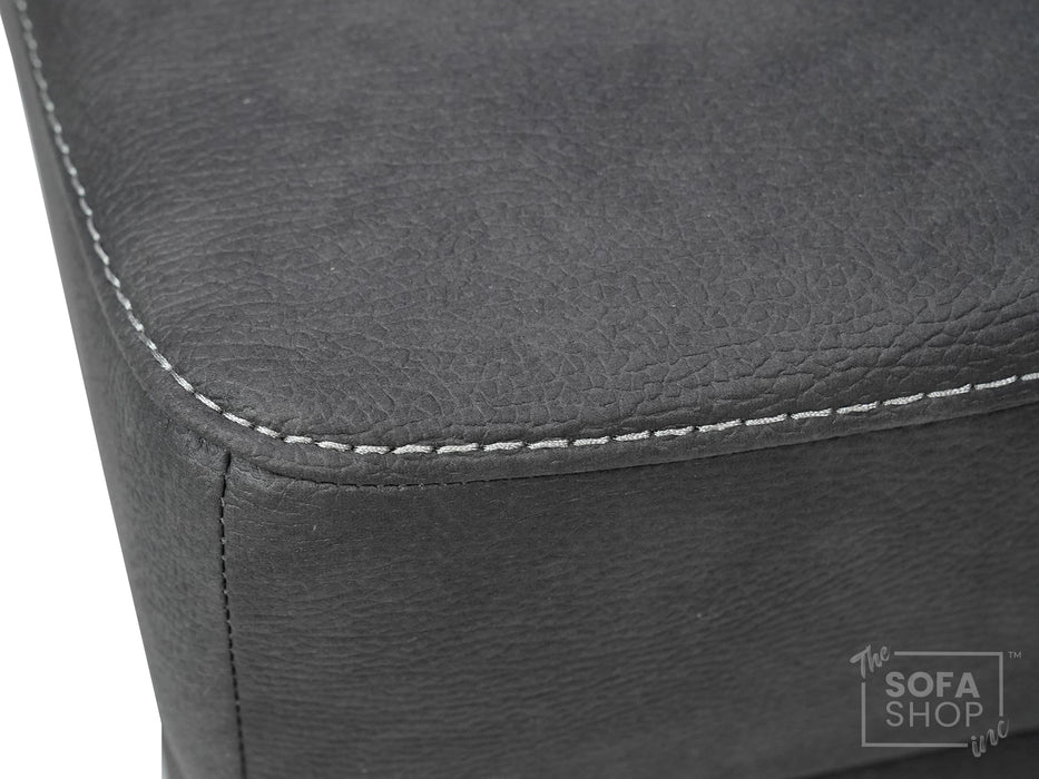 Storage Footstool In Black Fabric - Florence