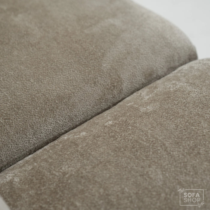 2 Seater Beige Static Sofa With Removable Cushions | Dent On LHF Arm | Genova | Second Hand Sofa 29