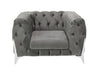 Sandringham Grey Velvet Armchair  Good Condition | Second Hand Sofas 18