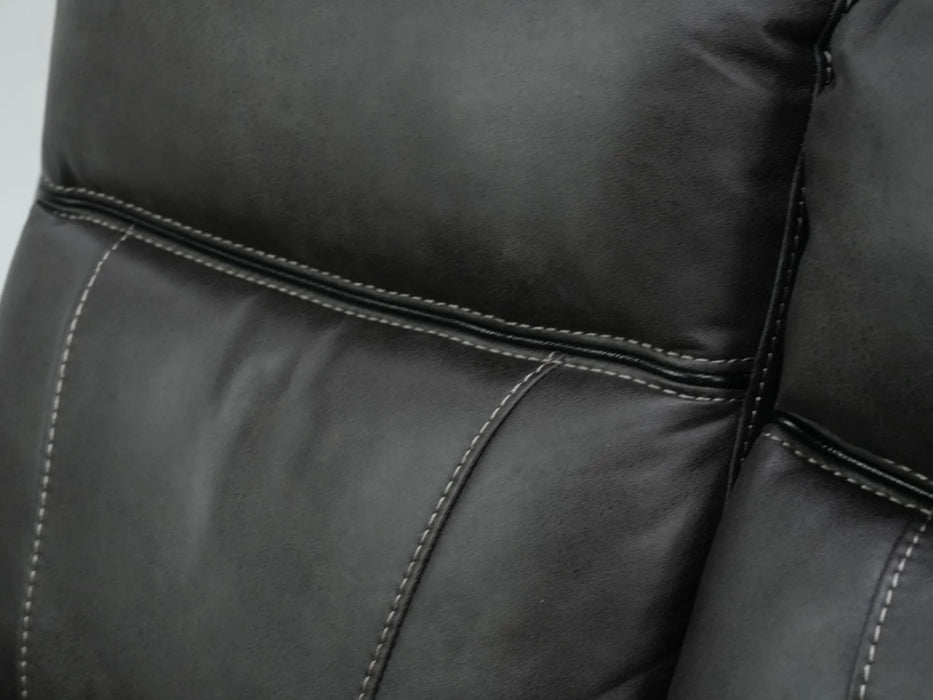 3 Seater Hi-Tech Sofa | Electric Recliner Home Cinema Seat in Grey Fabric | Uneven Seats + Speakers Not Working | Vinson | Second Hand Sofas 208