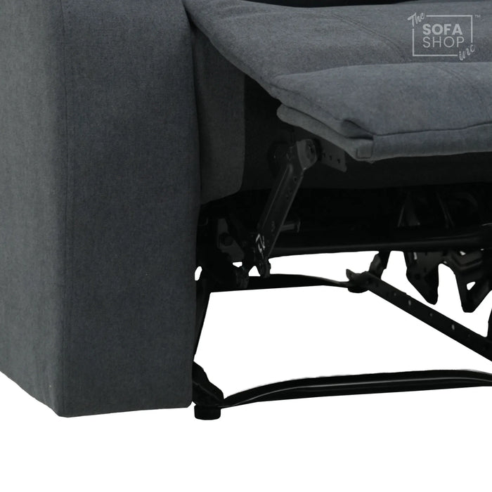 1 Seater Manual Recliner Chair | Dark Grey Fabric | Trento