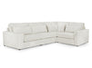 Right Hand Facing Corner Sofa in Mocha, White Or Grey Fabric - Kiana