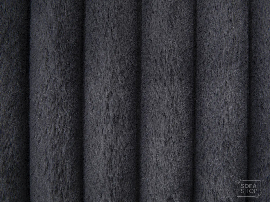 Extendable Electric Sofa Bed Chair in Grey Corduroy Fabric | 1 Seater Smart Cinema Couch with Power Sliding Motion | USBc Charging Ports | Palma