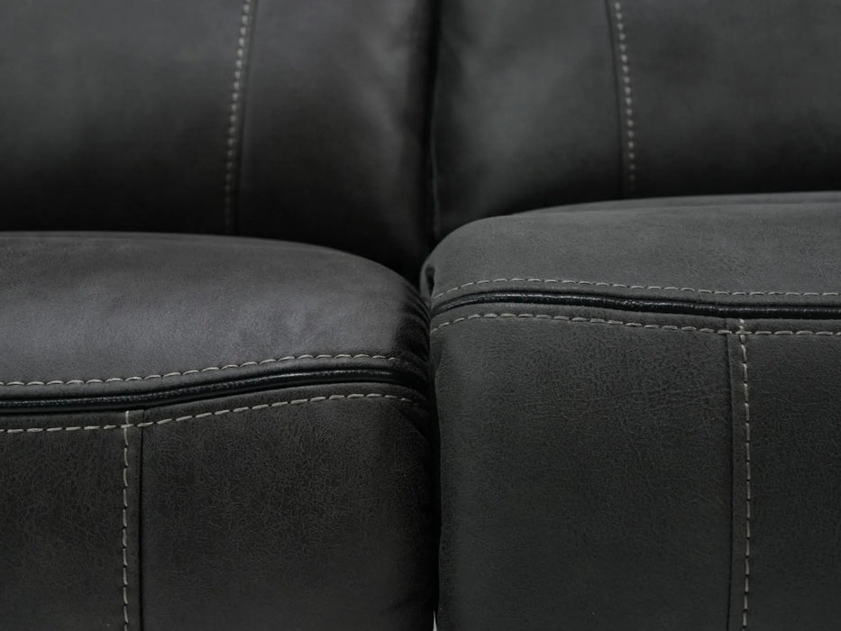 3 Seater Hi-Tech Sofa | Electric Recliner Home Cinema Seat in Grey Fabric | Uneven Seats + Speakers Not Working | Vinson | Second Hand Sofas 208