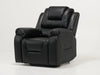 Black Leather Rise and Recliner | Small Scuff on Front Right Arm – Good Condition | Veneto | Second Hand Sofas 47