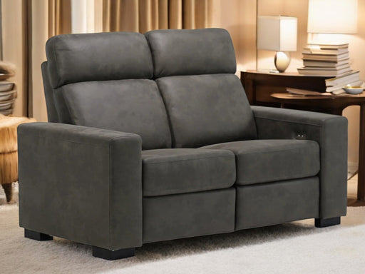 2 Seater Electric Reclining Sofa in Soft Grey Fabric | Cinema Sofas | Ultimate Comfort & Style - Palmero - 11