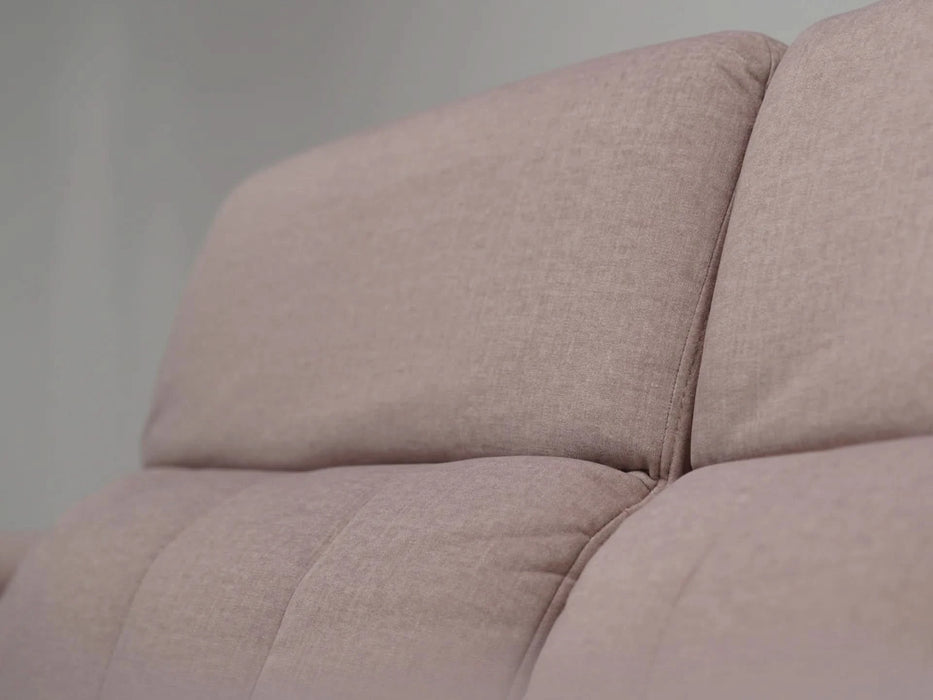 2+1 Electric Recliner Fabric Sofa Set | Pink Sofa with Adjustable Headrest & USB | Sample Sofa