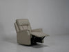 Cream Leather Reclining Rocker & Swivel Chair - 14