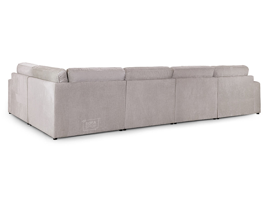 Modular Corner Sofa In Grey, White Or Mocha Fabric -  Kiana