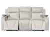 3 Seater Electric Recliner Cinema Sofa in Light Beige Leather with USB Ports & Cup Holders - Venice Series Two