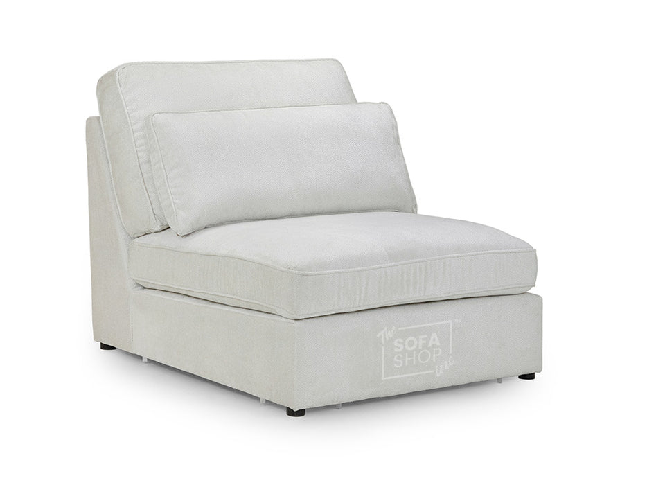 Modular Corner Sofa In Grey, White Or Mocha Fabric -  Kiana