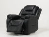 Black Leather Rise and Recliner | Small Scuff on Front Right Arm – Good Condition | Veneto | Second Hand Sofas 47