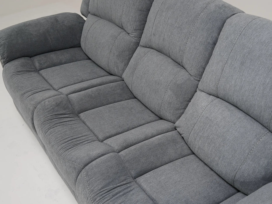 3 Seater Recliner Sofa In Denim Fabric | Fully Reclining Seat | Trento | Sample Sofas 46