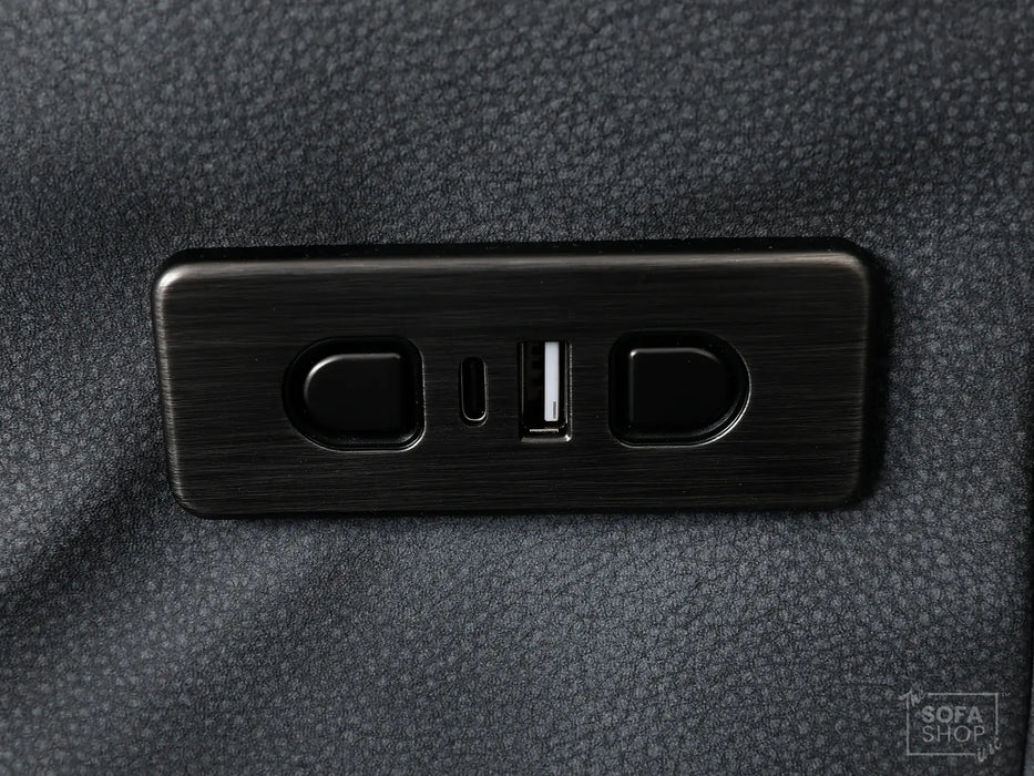 Extendable Electric Sofa - Bed in Dark Grey Resillience ِFabric | 3 Seater Hi-Tech Sliding Couch Perfect for Home Theatre Seating | USBc Ports | Murcia