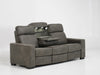 3 Seater Electric Recliner Sofa in Grey Fabric with Drop Down Table, Reading Lights, Cup Holders & Wireless Charger - Palmero - 22