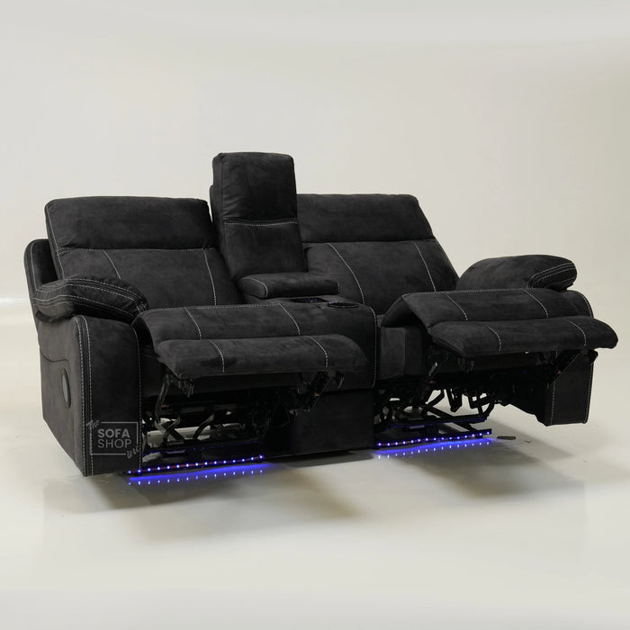 2 Seater Electric Recliner With Wireless Charging, Speakers & LEDs | Vinsonova | Ex-Display | The Sofa Shop