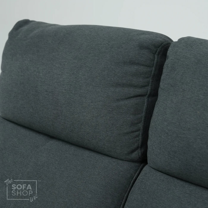 Manual Dark Grey Fabric 2 Seater | Stitching Ripped On RHF Seat And Mis Match | Parma | Second Hand Sofa (07)