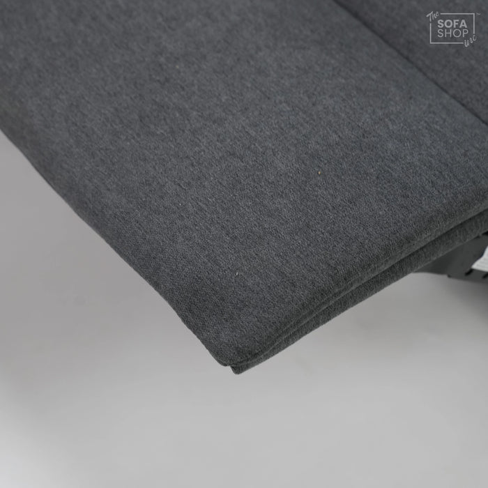 Manual Recline Dark Grey Fabric 2 Seater | Seat Covers Are Different Shades | Parma | Second Hand Sofa 23