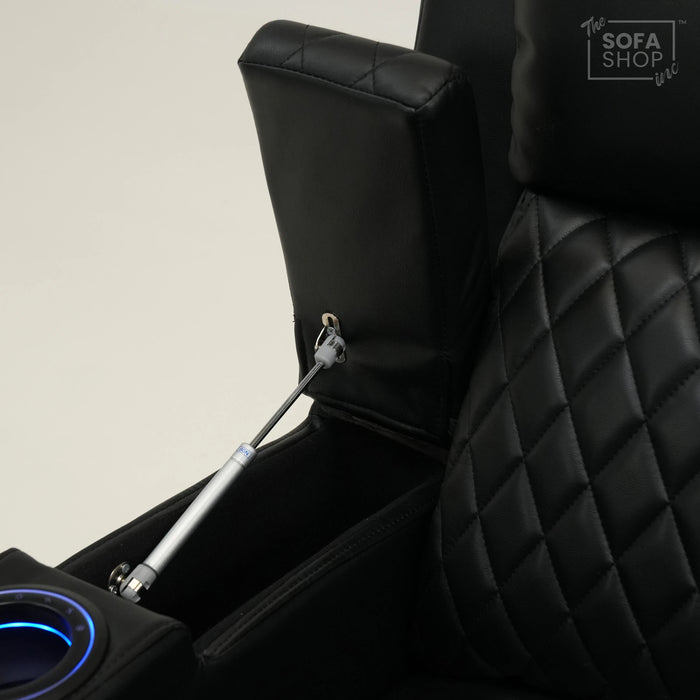 1 Seater Electric Recliner With Massage, LED Lights & Arm Storage | Ex-Display | Venice | The Sofa Shop