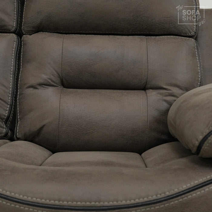 2 Seater Manual Recliner Sofa With Padded Lumbar, Soft & Cosy | Tuscany | Ex-Display ss10