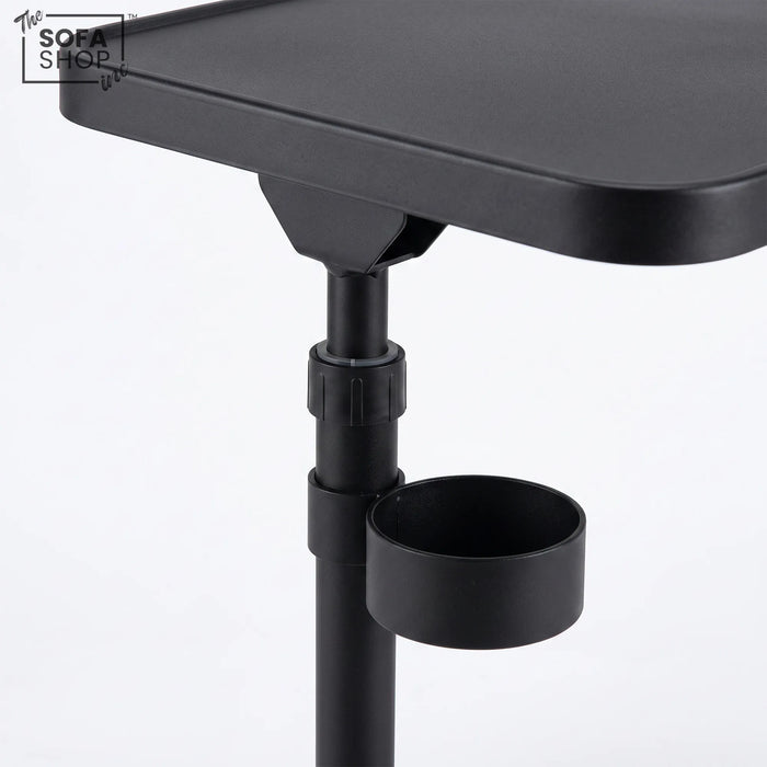Portland Height Adjustable C-Shaped Sofa Side Table | Tilting Top + Cup Holder + Safety Ledge | Sofa Table | The Sofa Shop