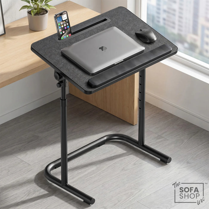 Atlanta Floorstanding Sofa & Bed Table | 2-In-1 Adjustable Lap Desk with Tilting Top + Device Slots | The Sofa Shop
