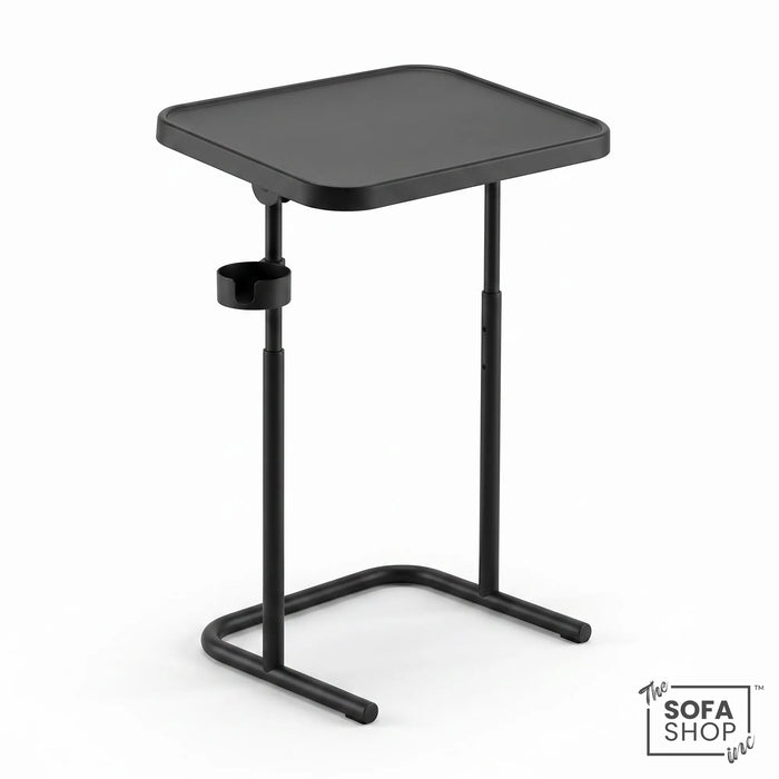 Portland Height Adjustable C-Shaped Sofa Side Table | Tilting Top + Cup Holder + Safety Ledge | Sofa Table | The Sofa Shop