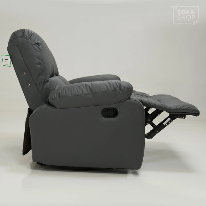 2 Seater Manual Recliner Sofa With Smooth Recline & Lumbar Support | No Ears | Trento | Second Hand Sofa SS06 | The Sofa Shop