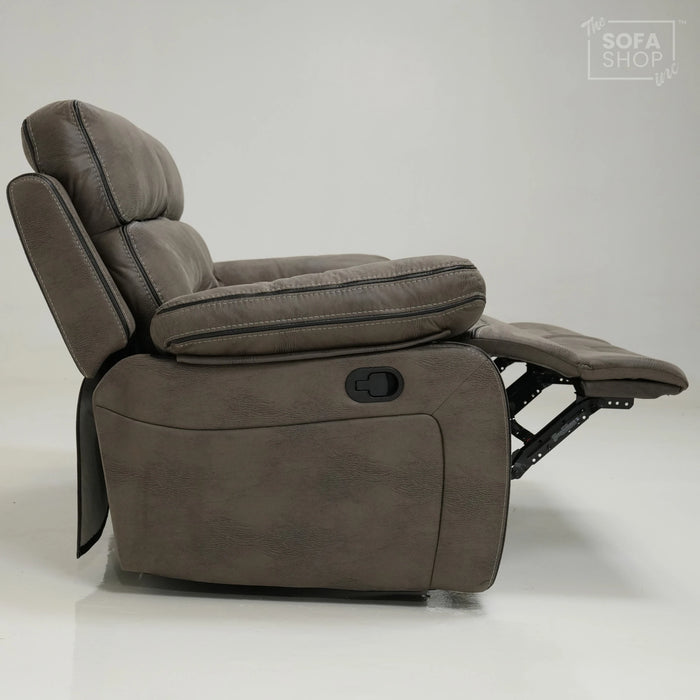 2 Seater Manual Recliner Sofa With Padded Lumbar, Soft & Cosy | Tuscany | Ex-Display ss10