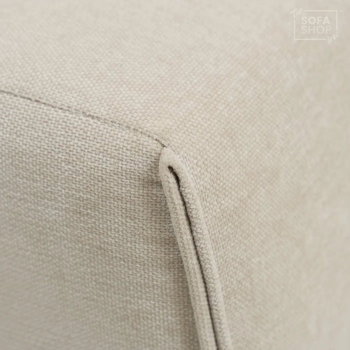 3 Seater Cinema Sofa in Beige Fabric | Hi-Tech Cinema Sofa with Power Recline + Power Headrests + USB-C Charging | Sample | Cadenza | The Sofa Shop