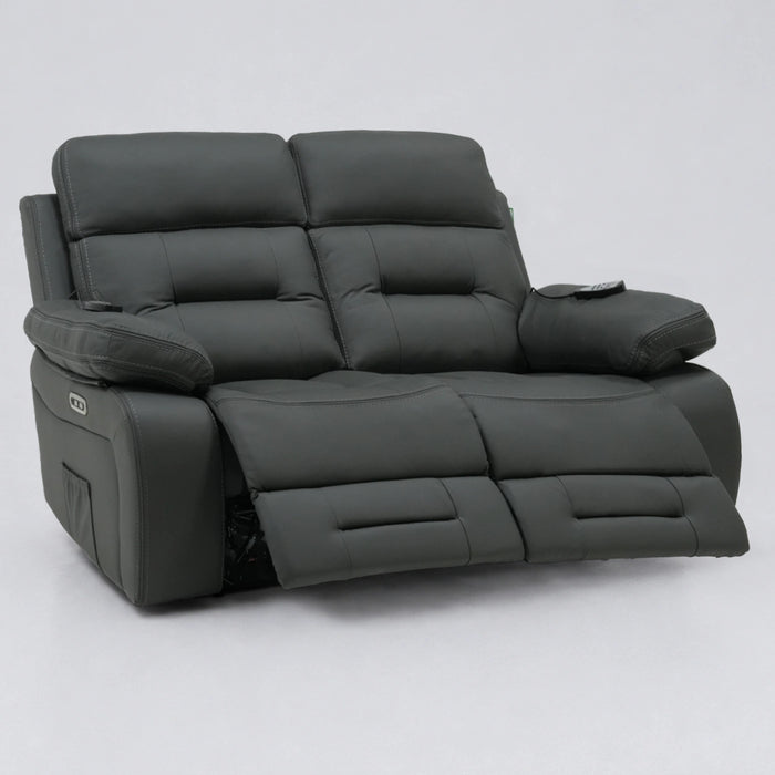 2 Seater Smart Recliner With Massage, Heated Lumbar | Electric Sofa With Power Headrest + USB+C | Sicily | Sample 25 | The Sofa Shop
