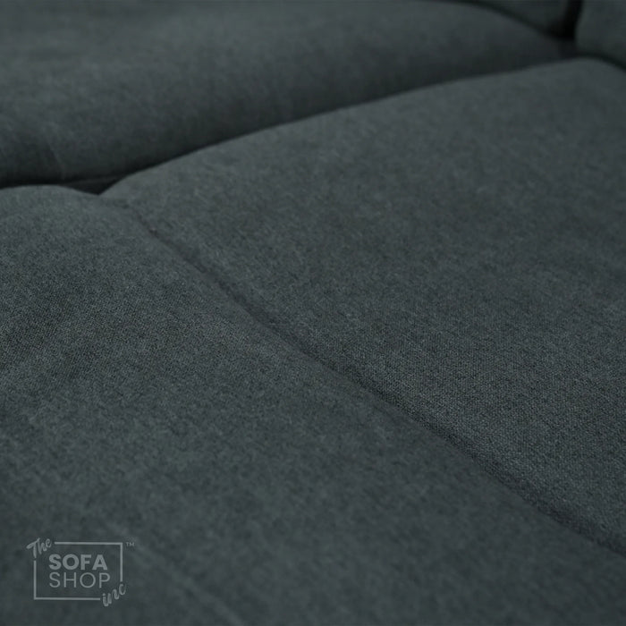 Manual Dark Grey Fabric 2 Seater | Stitching Ripped On RHF Seat And Mis Match | Parma | Second Hand Sofa (07)