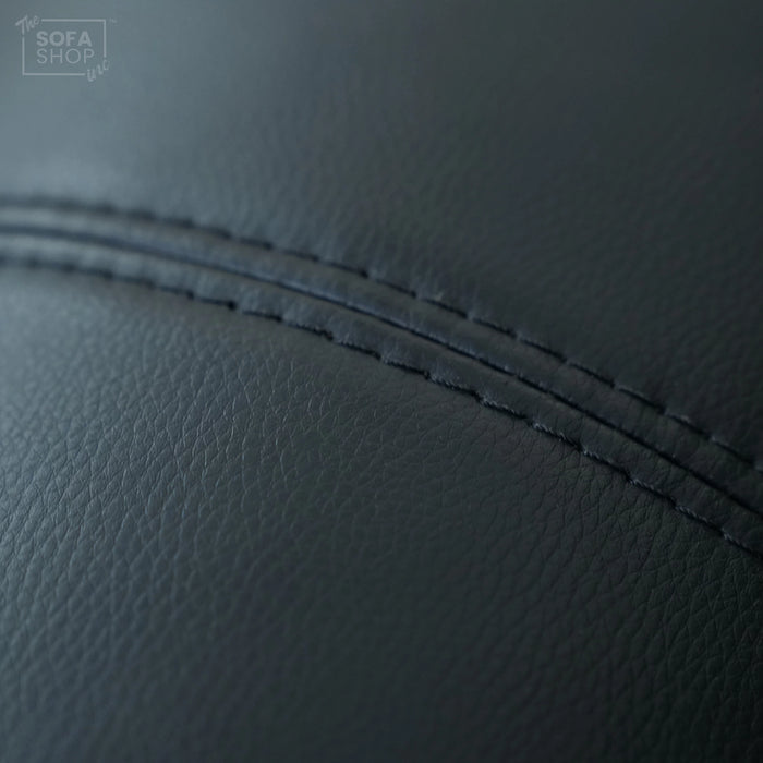 1 Seater Leather Recliner Cinema Sofa in Black | Manual Reclining Sofa with Fully Reclining Mechanism | Trento  | Second Hand Sofas 1