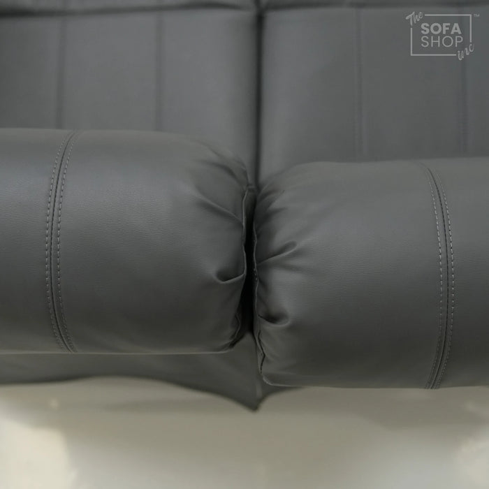 2 Seater Manual Recliner Sofa With Smooth Recline & Lumbar Support | No Ears | Trento | Second Hand Sofa SS06 | The Sofa Shop