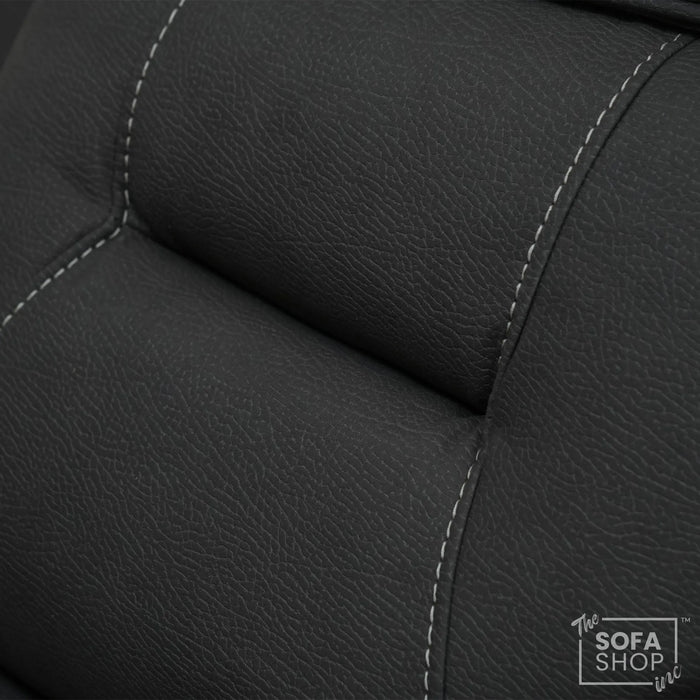 Electric Riser Recliner Chair in Charcoal Grey Fabric | Dual Motor Rise & Recline Armchair with Massage, Heat & Power Headrest | Mobility Chair for Elderly | Florence | The Sofa Shop