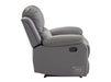 2 1 1 Recliner Sofa Set inc. Chairs in Grey Leather - 3 Piece Trento Sofa Set