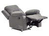 2 1 1 Recliner Sofa Set inc. Chairs in Grey Leather - 3 Piece Trento Sofa Set